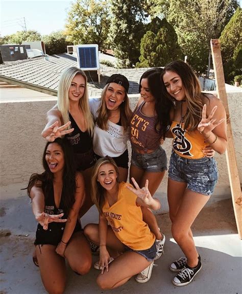 Arizona State Squad Beauties Gameday Outfit Friend Photos Best Friend Goals