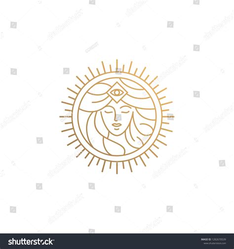 Goddess Line Logo Design Stock Vector Royalty Free 1282670539