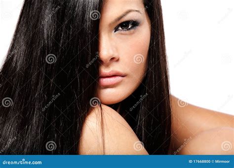 Girl With Long Black Hair Stock Photo Image Of Lovely 17668800