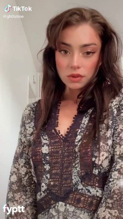 gorgeous girl frees her pierced nipple with see through dress on sexy tiktok on fyptt