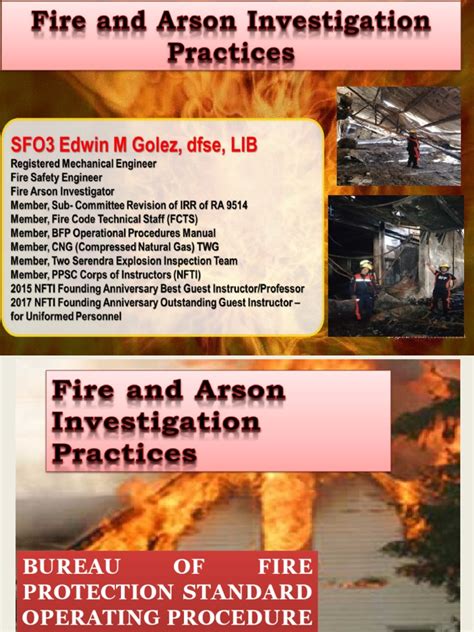 Fire And Arson Investigation Practices Pdf Us Securities And