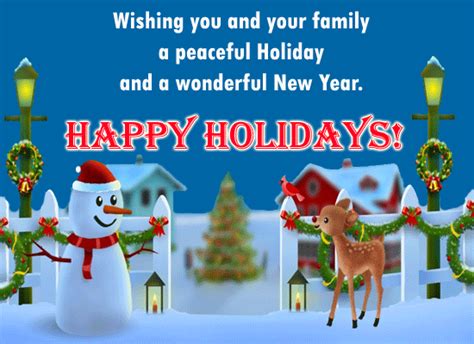 Happy Peaceful Holidays Free Happy Holidays Ecards Greeting Cards