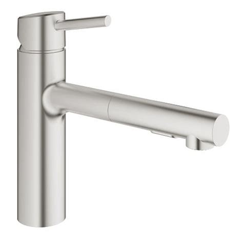 Grohe Concetto Single Handle Kitchen Faucet Supersteel Finish York Taps