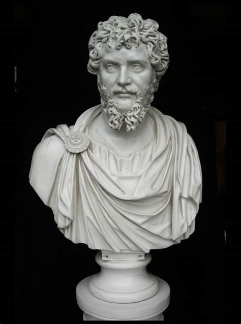 Septimius Severus Roman Emperor Marble Bust Amiska