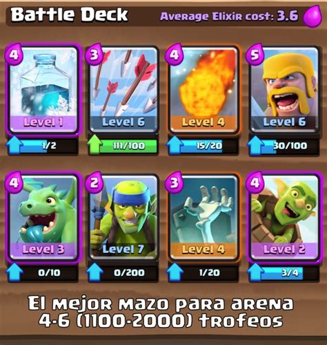 I have played this game quite extensively and have looked at countless guides and videos to compile some really useful info to help you climb in the arena. Il miglior Deck Arena 4 - Clash Royale - I migliori mazzi ...