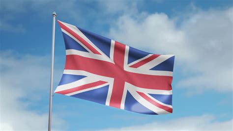 Flag Of United Kingdom Waving On The Wind Seamless Loop You Can Find