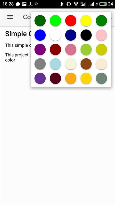 Simple Color Picker Ionic Marketplace