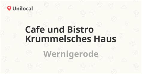 Krummelsches haus ist liegt in der nähe von wernigerode, nahe bei geblendet. Cafe und Bistro Krummelsches Haus - Wernigerode, Breite ...