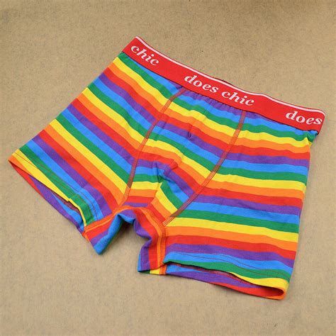 Gay Lgbt Pride Underwear Mens Rainbow Boxer Brief Shorts M L Xl Xxl 3xl