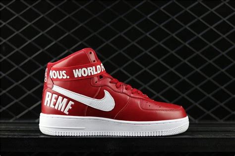 Supreme X Air Force 1 High Sp Red 698696 610 Nike With Images