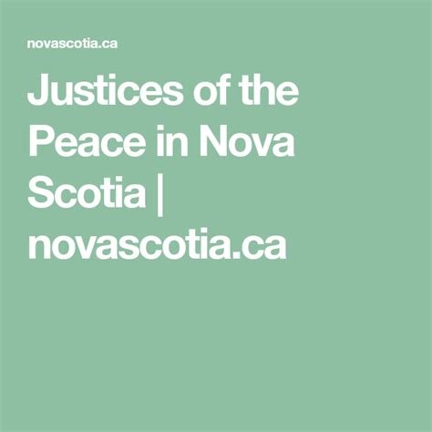 Justices Of The Peace In Nova Scotia Novascotiaca Justice Of The