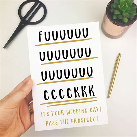 Rude Adult Humour Pass The Prosecco A5 Wedding Card By The New Witty