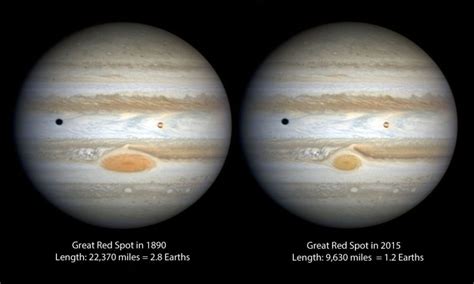 Jupiters Red Spot Gets Taller As It Shrinks Space Earthsky