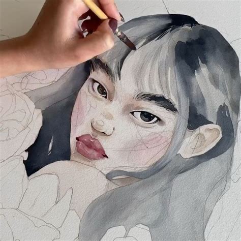 Watercolour Portrait By Polina Bright Chelsea In 2020 Portrait Art