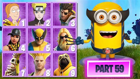 Fortnite Challenge Part 59 Guess The Skin By The Minion Style Youtube