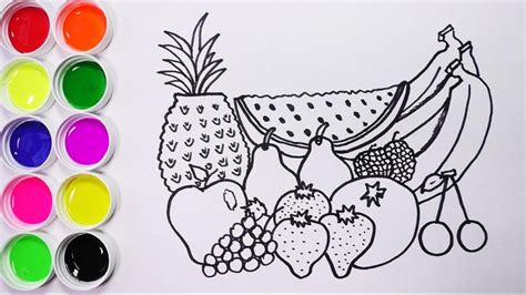 Dibujando Y Coloreando Las Frutas Para Niños Bizimtube Creative Diy