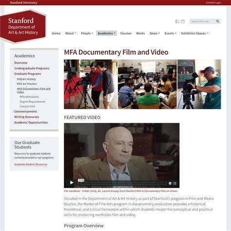 Mfa Documentary Film And Video — Arena