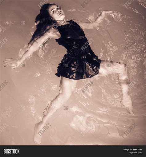 Woman Floating On Image Photo Free Trial Bigstock