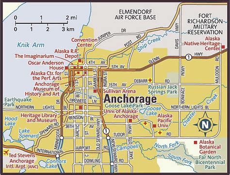 Anchorage Alaska Area Map For Sale As Framed Prints Photos Wall Art