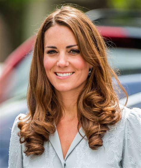 Catherine Duchess Of Cambridge Wears Her Hair In Curls As She Visits