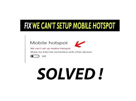 We Can T Setup Mobile Hotspot Windows 10 SOLVED YouTube