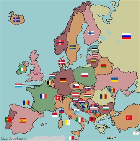 Labeled european map with countries. Where's My Home?