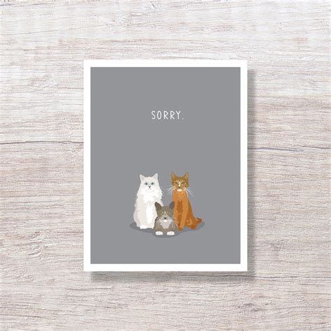 Cat Pet Sympathy Greeting Card For Loss Of Pet D307 Etsy
