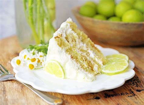 Key Lime Cake With Key Lime Cream Cheese Frosting