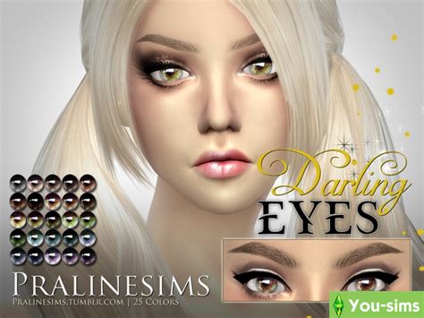 Скачать Набор линз Crystal Eyes от Pralinesims к Sims 4