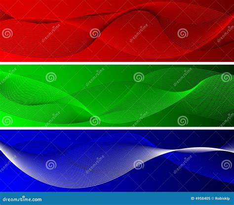 Red Green And Blue Wavy Backgrounds Stock Vector Illustration Of
