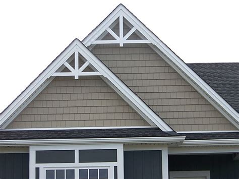 American craftsman is an american domestic architectural style, inspired by the arts and crafts movement, which included interior design, landscape design, applied arts, and decorative arts. Gable treatments | House exterior, Exterior house colors ...