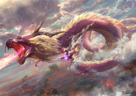 Chinese Dragon T Swck Elemental Dragons Fantasy Creatures Art