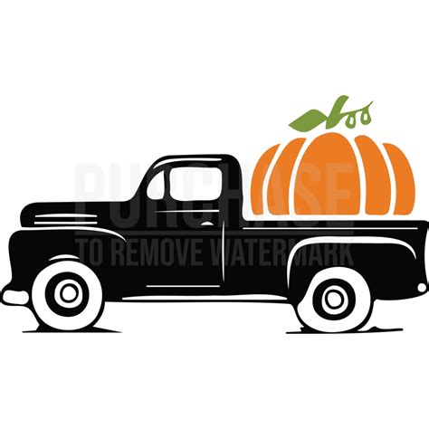 Pumpkin Truck Svg Fall Svg Thanksgiving Svg