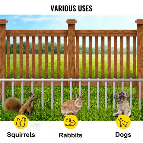 Vevor 4 Pcs Animal Barrier Dog Fence Gap Barrier 8"x32" No Dig Under F