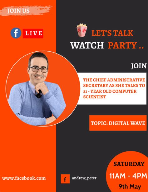 Facebook Live Flyer Template Postermywall