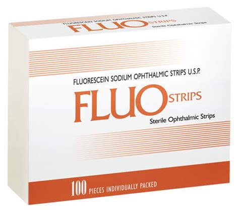 100 fluo strips fluorescein sodium ophthalmic 1mg strips u s p bio glo fluorets ebay