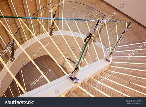 Under cabinet led lighting | kitchen led lights. Modern Curved White Marble Stairs Glass Stock Photo ...