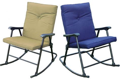 Cushioned Outdoor Folding Rocking Chairs