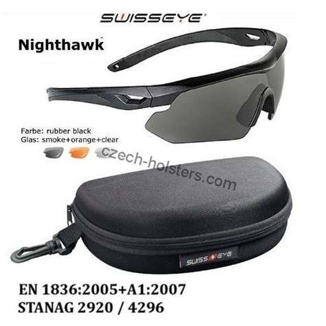 shooting and ballistic glasses professional swiss eye® nighthawk ballistic 3 lens kit shooting