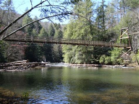 Toccoa River Swinging Bridge Southern Highroads Trail