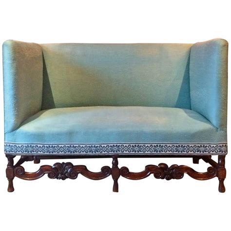 Trying to identify an antique couch, settee, or daybed? Antique Sofa Shabby Chic Queen Anne Style Victorian High Back Settee at 1stdibs
