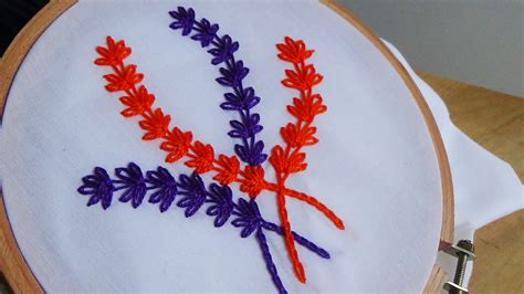 Hand Embroidery Lazy Daisy Stitch