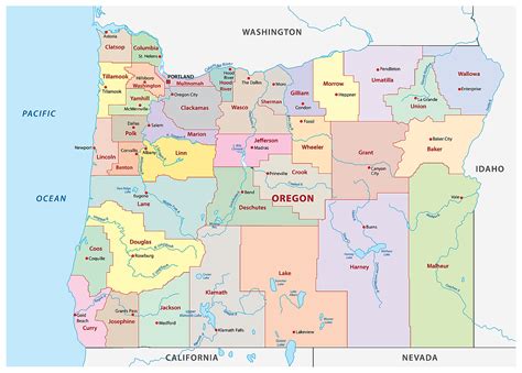 Printable County Map Of Oregon Printable Word Searches Images And