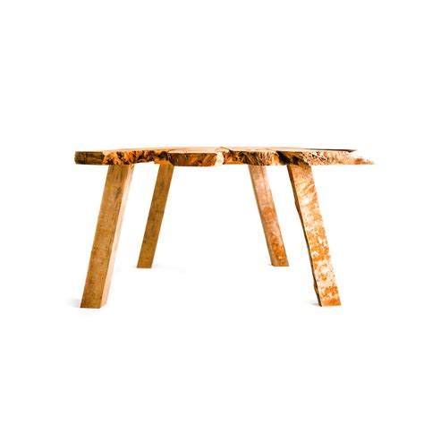 An organic highly sculptural reclaimed cypress wood coffee table with an intact cypress knee. Live-edge Cypress Dining Table // Natural (Mid-Century ...
