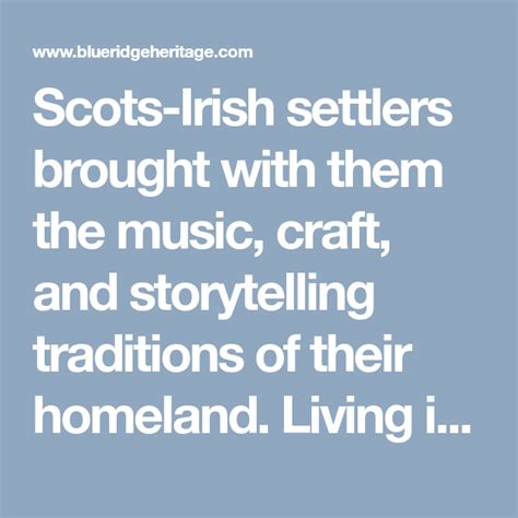 Scots Irish Settlers Brought With Them The Music Craft And