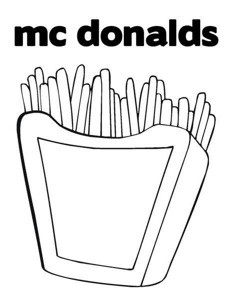 Mcdonald Fries Para Colorir Imprimir E Desenhar Colorirme