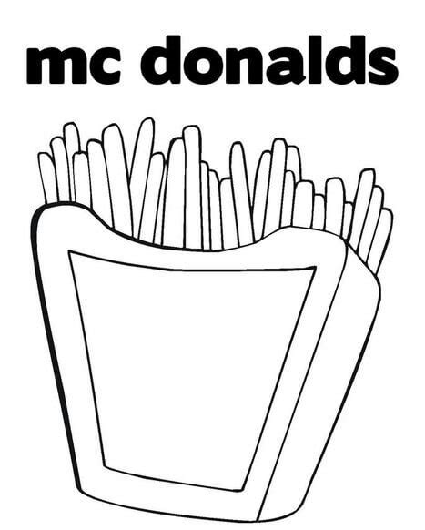 Comida Mcdonald Para Colorear Imprimir E Dibujar Coloringonlycom