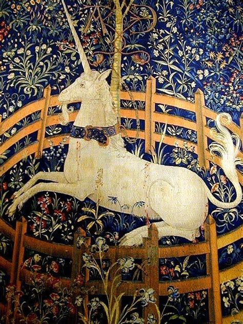 Unicorn In Captivity Unicorn Tapestries Unicorn Tapestry Medieval