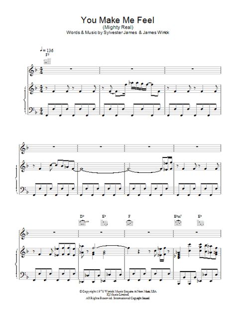 Jimmy Somerville You Make Me Feel Mighty Real Sheet Music Notes Download Printable Pdf