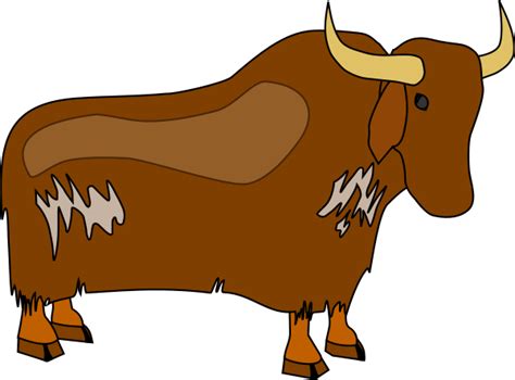 Brown Yak Clip Art At Vector Clip Art Online